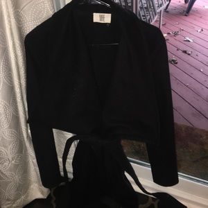 Black trench dress coat